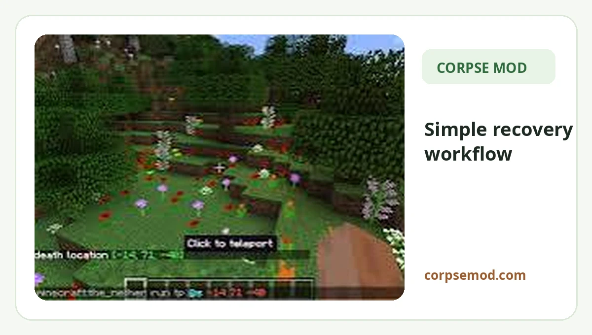 Corpse Mod death location recovery visual
