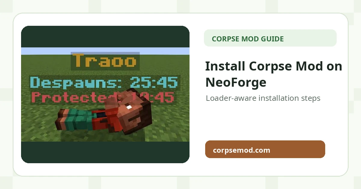 Corpse Mod NeoForge installation guide
