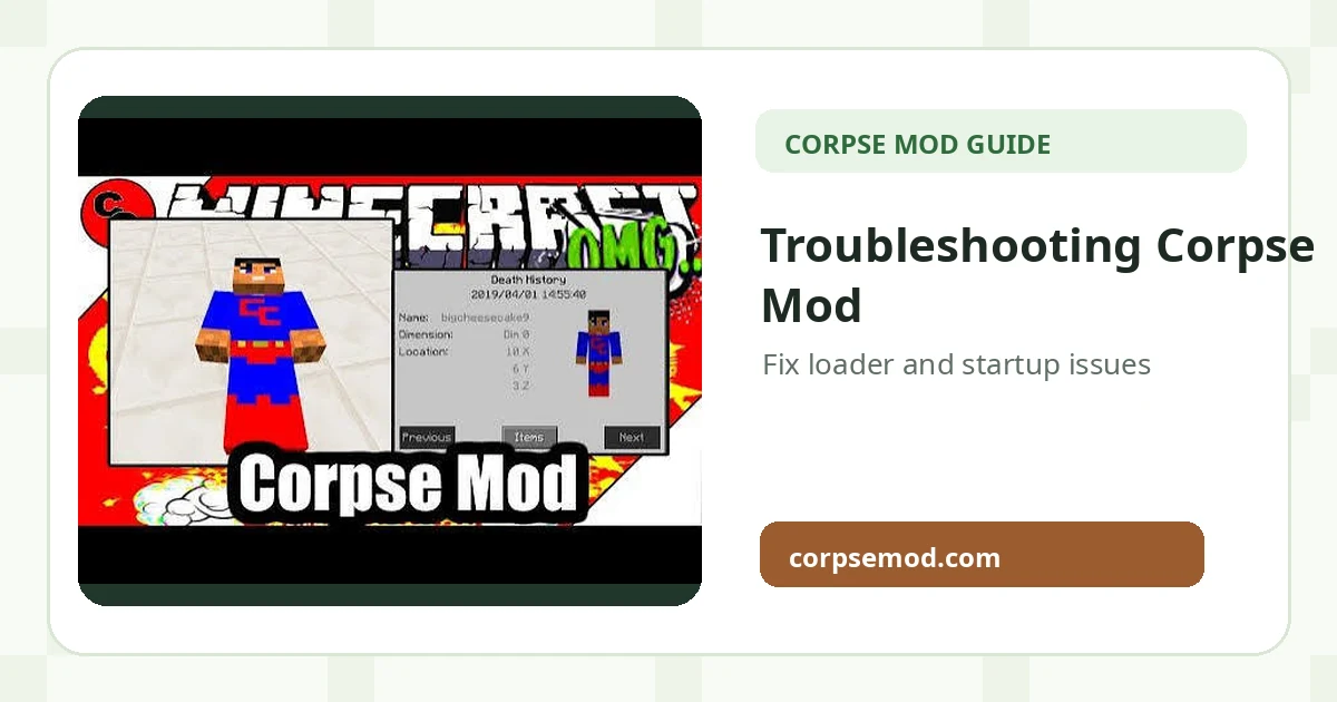 Corpse Mod troubleshooting guide